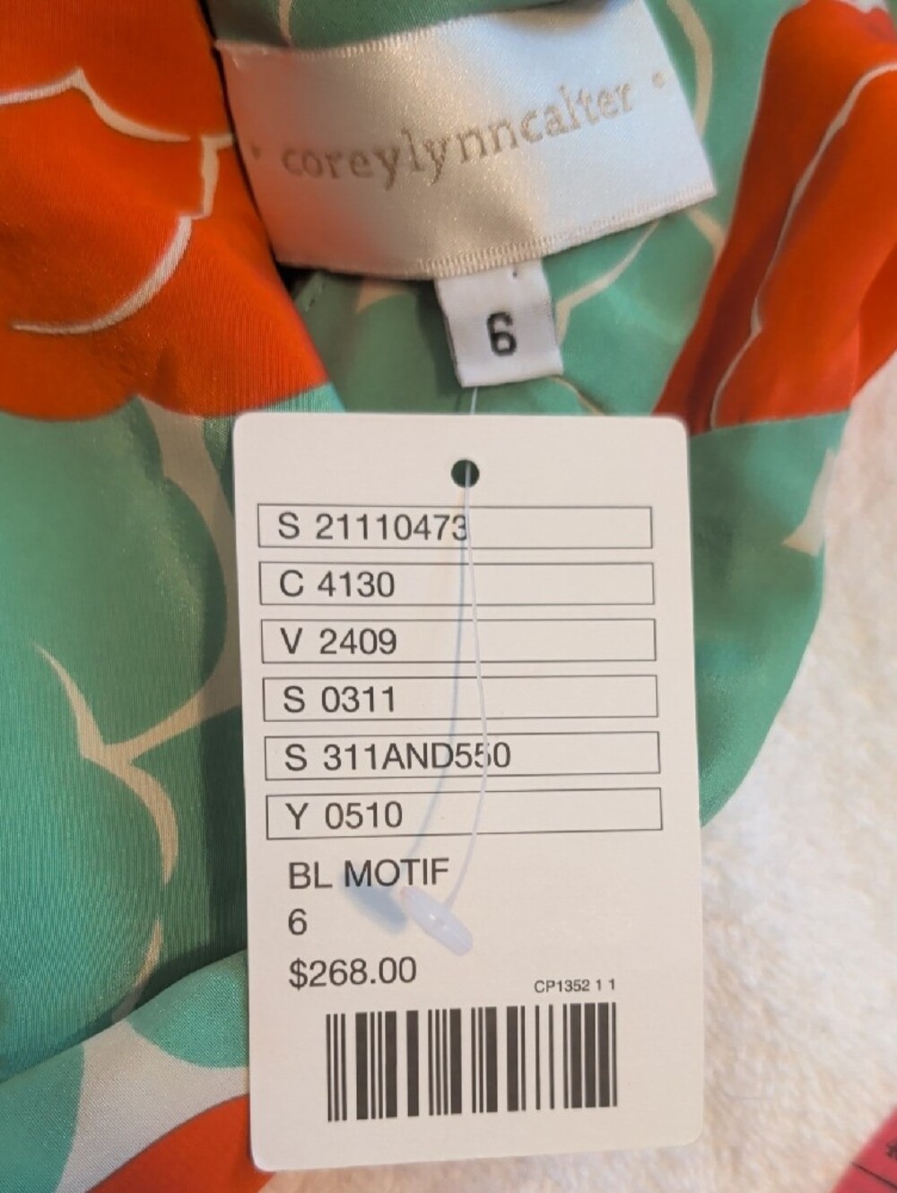 Anthropologie Corey Lynn Calter Sweptback Floral Green Coral Dress Silk Keyhole - Picture 7 of 8